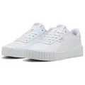 Produktbild: PUMA CARINA 3.0 für sportliche Looks, aus Leder, mit weichem Textilfutter weiß 38 EU