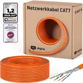 Produktbild: 50m CAT 7 Netzwerkkabel LAN Kabel Verlegekabel Ethernet Installationskabel 10...
