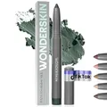 Produktbild: Wonderskin IYKYK Lidschattenstift – Langanhaltender Lidschattenstifte, wischfester und wasserfester schimmernder Lidschattenstift mit integriertem Anspitzer (Green Smoke)