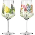 Produktbild: Ritzenhoff Spritzerglas Sommertau, Gelb, Grün, Rot, Glas, 2-teilig, 544 ml, 9.3x22.5x9.3 cm, Fsc, Made in Germany, Essen & Trinken, Gläser, Weingläser, Weißweingläser