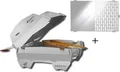 Produktbild: Skotti Grill Set mobiler Gasgrill mit Cap und Plancha Campinggrill inkl. Gasschlauch