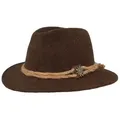 Produktbild: Breiter Filzhut Traveller Tiroler-Art mit breiter Krempe braun 59