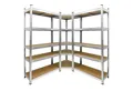 Produktbild: ECD Germany Schwerlastregal Keller Regal Steckregal Lagerregal für Werkstatt & Garage Lastenregal, 3-tlg., Regalsystem bis 750kg Werkstattregal Metall / MDF Blau