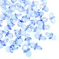 Produktbild: JZK 100x Blau Mini Deko Schnuller, Tischdeko Konfetti Dekoration Confetti Mitgebsel Geschenk für Taufe Baby Shower Babyparty Hochzeit Geburtstag Kinder Party