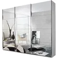 Produktbild: Schwebetürenschrank - alpinweiß - 3 Spiegeltüren - 271x229 cm