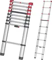 Produktbild: Hailo Teleskopleiter FlexLine 260 | 9 Sprossen | ausziehbar 2,64 m | Einhand-Entriegelung | Alu | 150 kg | Silber