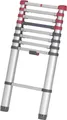 Produktbild: Hailo T80 FLEXLINE 7113-091 Aluminium Teleskopleiter Arbeitshöhe (max.): 3.4m Silber, Schwarz, Rot DIN EN 131 8.1kg