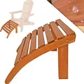 Produktbild: CASARIA® Fußhocker Holz Outdoor wetterfest 160kg Belastbarkeit Holzstreben Garten Balkon Terrasse Adirondack Liege Stuhl Sonnenliege Braun Akazie