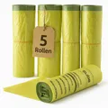 Produktbild: 5 Rollen Gelber Sack, Gelbe Säcke mit praktischem Zugband 90 Liter