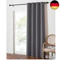 Produktbild: PONY DANCE Türvorhang Blickdicht Gardine Grau - 1 Stücke H 210 x B 132 cm V