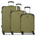 Produktbild: Wenger Amplar Evo 4-Rollen Kofferset 3 tlg. mit Dehnfalte #WGR-653755 (olive)