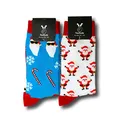 Produktbild: TwoSocks Weihnachtssocken Weihnachtsmann Socken Weihnachten Baumwolle Einheitsgröße
