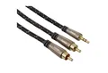 Produktbild: Hama HQ 3m Audio Adapter-Kabel AUX vergoldet Audio-Kabel, 3,5-mm-Klinke, RCA-Stecker, Keine (300 cm), 3,5mm Klinken-Stecker auf 2x RCA Cinch-Kabel, vergoldet, für Handy etc