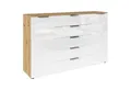 Produktbild: rauch Kommode FLIPP, Artisan Eiche Dekor, Weiß, 2 Türen, 5 Schubladen, mit Soft-Close-Funktion, B 160 x H 100 x T 42 cm