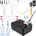 Produktbild: VEVOR Mini Airbrush Set Kompressor Double Action Sprühpistole Lackierpistole Farbspritzpistolen