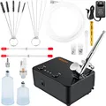 Produktbild: VEVOR Dual Action Airbrush Set mit Lackierpistole, 30 psi ± 15% Luftkompressor 220 V Airbrushpistole Set für Make-up, Maniküre, Tätowierung, Malerei-Design, Kunsthandwerk, Lebensmitteldekoration