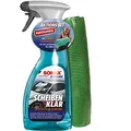 Produktbild: SONAX Xtreme ScheibenKlar (500 ml) + 2X MicrofaserTuch Plus Innen+Scheibe, der besonders kraftvolle Glasreiniger sorgt für strahlende Sauberkeit mit mehr Durchblick | Art-Nr.02388410
