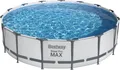 Produktbild: Bestway® Steel Pro MAX™ Frame Pool Komplett-Set mit Filterpumpe Ø 457 x 107 cm, lichtgrau, rund