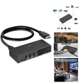 Produktbild: Scart RCA HDMI Konverter 3-in-1 Video Adapter für PS3 PS4 DVD Schwarz 1080p