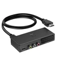 Produktbild: Scart HDMI Konverter 3 in 1, RCA auf HDMI Adapter, 1080p, Schwarz