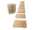 Produktbild: Rollweg 250x25cm Holz Lärche Gartentritte Trittplatten Fliesen für Weg im Garten