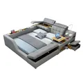 Produktbild: Xlmoebel Multimediabett Multifunktions-Schlafsofa in Grau mit praktischer All-in-One-Lösung (Bett), Hergestellt in Europa
