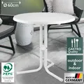 Produktbild: Bistrotisch Gartentisch Tisch Stehtisch Balkontisch Beistelltisch weiß Ø60cm