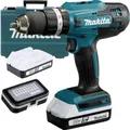 Produktbild: Makita HP488D011 Akku-Schlagbohrschrauber 18 V 1.5 Ah Li-Ion inkl. 2. Akku, inkl. Ladegerät, inkl. Koffer, mit Zubehör