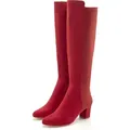 Produktbild: LASCANA Stiefel Stiefelette, Langer Stiefel, rot Größe 38 - Rot - 38