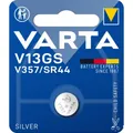 Produktbild: Varta Knopfbatterie, Knopfzelle, V13GS / SR44, 1,55V, Silber, 155mAh, 5,4x11,6mm