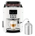 Produktbild: Krups Essential Kaffeevollautomat EA8161 | 3 Temperaturstufen + 3 Mahlstärken | Espresso | Kaffee | LCD-Anzeige | Auto Cappuccino | XS6000 Set | Energieklasse A | weiß