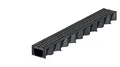 Produktbild: 1m ACO Hexaline 2.0 Entwässerungsrinne mit Microgrip Stegrost Rinne Bodenrinne Terrassenrinne