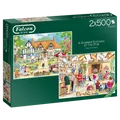 Produktbild: Falcon 11242 A Summer Evening at the Pub 2x500 Teile Puzzle