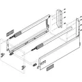 Produktbild: Blum Tandembox antaro D-Reling(K) Schubladenschienen-Set | 1 Paar, 30kg 500mm | Vollauszug Blumotion, seidenweiß