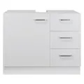Produktbild: Waschbeckenunterschrank 'Knut' polarweiß matt mit 3 Schubladen, Waschtischunterschrank 63x30x54cm
