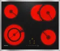 Produktbild: Miele KM 6521 FR Elektro-Kochfeld, Glaskeramik, 61,4 cm Breite, Edelstahlrahmen, 4 Kochstellen, Warmhaltefläche