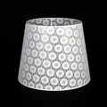 Produktbild: Großer Lampenschirm Weiß aus Häkel-Spitze für Stehleuchte E27 Ø38cm konischer Stoff Schirm Stehlampe