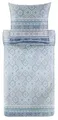 Produktbild: Bassetti Hanbury Bettwäsche + 1 Kissenhülle aus 100% Baumwollsatin in der Farbe Azurblau C1, Maße: 135x200 + 1 K 80x80 cm - 9329905