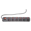 Produktbild: Renkforce 615C-CMB-SUSB Steckdosenleiste mit Schalter Schwarz Schutzkontakt (6x, CEE 7/3, 1.50 m) (RF-3313344)