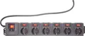 Produktbild: Renkforce RF-3313344 Überspannungsschutz-Steckdosenleiste Schwarz Schutzkontakt 1 St.
