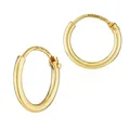 Produktbild: Paar (2Stück) Creolen 333 Gold Ohrringe Herren Männer Damen 11mm MF9