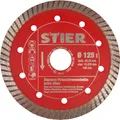 Produktbild: STIER Premium Diamant Fliesentrennscheibe, Ø 125mm, Bohrung 22,23mm speziell für Feinsteinzeugfliesen, Fliesen, Diamantrennscheibe, Schleifscheibe