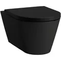 Produktbild: LAUFEN Kartell Wand-WC, Tiefspüler, mit Silent Flush spülrandlos, 545x370x355mm, H8213317160001, Farbe: Schwarz Matt