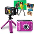 Produktbild: Vtech® KidiZoom Video Studio HD lila Kinderkamera (5 MP, inkl. Selfie-Funktion und Ministativ)