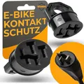 Produktbild: Wheeloo Kontaktschutz Abdeckung für Bosch E-Bike I 2er Set I Schwarz I Orange I eBike Akku Zubehör I Ladekabel Pin Schutz gegen Regen, Schmutz und Dreck (Schwarz)