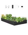 Produktbild: VEVOR Hochbeet Metall, 2395x1200x280 mm, verzinkter Pflanzkasten, Pflanzbeet mit offenem Boden, Gemüsebeet für den Anbau von Gemüse, Blumen, Kräutern & Sukkulenten, dunkelgrau