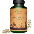 Produktbild: Vegavero Colon Care Complex | 120 Kapseln | Komplex aus Ballaststoffen, Pflanzenextrakten & Milchsäurebakterien | vegan