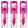 Produktbild: essence hydra kiss LIP OIL, Lipgloss, Nr. 06, Transparent, feuchtigkeitsspendend, pflegend, mit Ölen, glänzend, vegan, ohne Parabene, ohne Mikroplastikpartikel, Nanopartikel frei, 3er Pack (3x4ml)