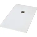 Produktbild: Sanycces - Duschwanne Extra Flach Logic Schieferoptik Weiss 80 X 90 Cm