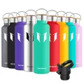 Produktbild: Super Sparrow Trinkflasche Edelstahl -1000ml- Auslaufsicher Thermoskanne, BPA-Frei Wasserflasche - Kohlensäure Thermosflasche für Kinder, Sprudel, Sport, Uni, Schule, Fitness, Outdoor, Camping